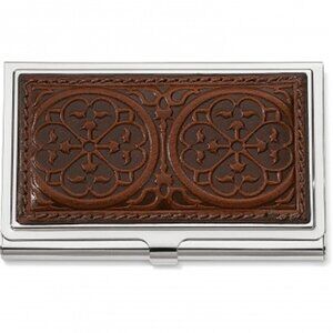 Brighton Italian Leather and Silver Card/ ID/ Business Card Holder